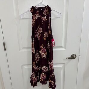 Xhilaration Burgundy Floral Dress